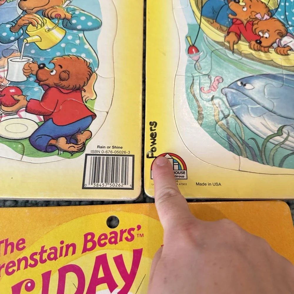 The Berenstain Bears Frame Tray Puzzle Lot‎ Of 3 Vintage 1988 Kids Random House